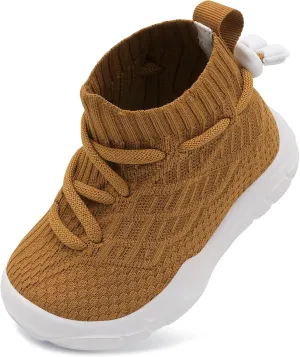 JIASUQI Toddler Shoes High Top Sneakers for Boys Girls Barefoot Wide Walking Tennis Shoes