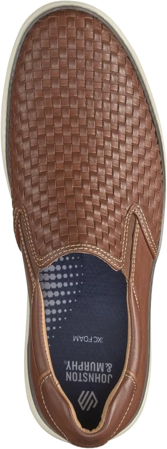 Johnston & Murphy Men’s McGuffey 2 Woven Slip-On Shoes for Men, Men’s Fashion Dress Sneakers, Casual Leather Shoes for Men