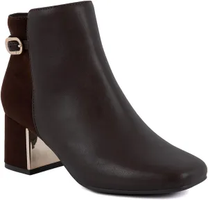 Jones New York Women's Heel Ankle Boots Fashion Side Zipper Square Toes Block Heel Boots