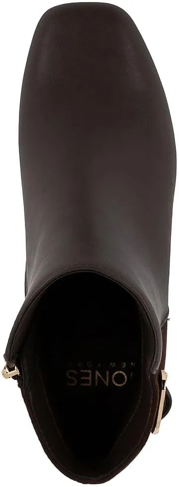 Jones New York Women's Heel Ankle Boots Fashion Side Zipper Square Toes Block Heel Boots