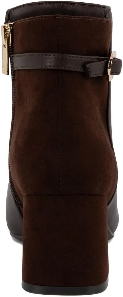 Jones New York Women's Heel Ankle Boots Fashion Side Zipper Square Toes Block Heel Boots