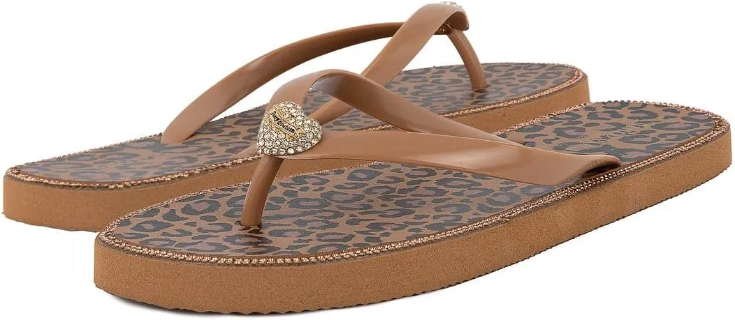 Juicy Couture Women's Flip Flops – Lightweight Beach Sandals, Casual Shower & Pool Slides