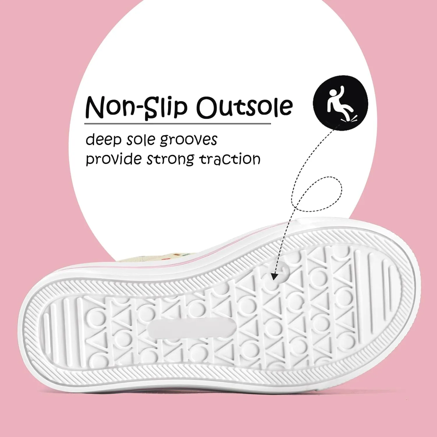 K KomForme Toddler Sneakers for Boys and Girls Dual Hook and Loops Sneakers Baby Canvas Shoes