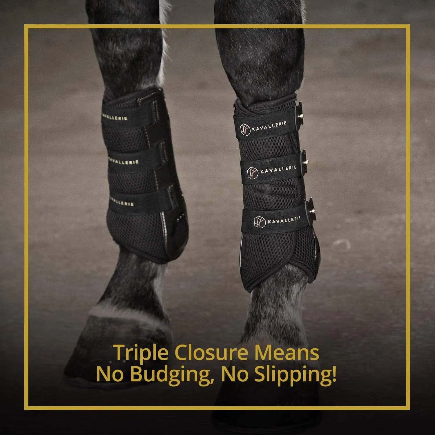 Kavallerie Classic Tendon Boots, Impact-Absorbing Material, Breathable & Evenly Distribute Pressure, Protect Tendon and Ligaments, Anti-Slip, Anti- Sore and Moisture Repellant Show Jumping Boots