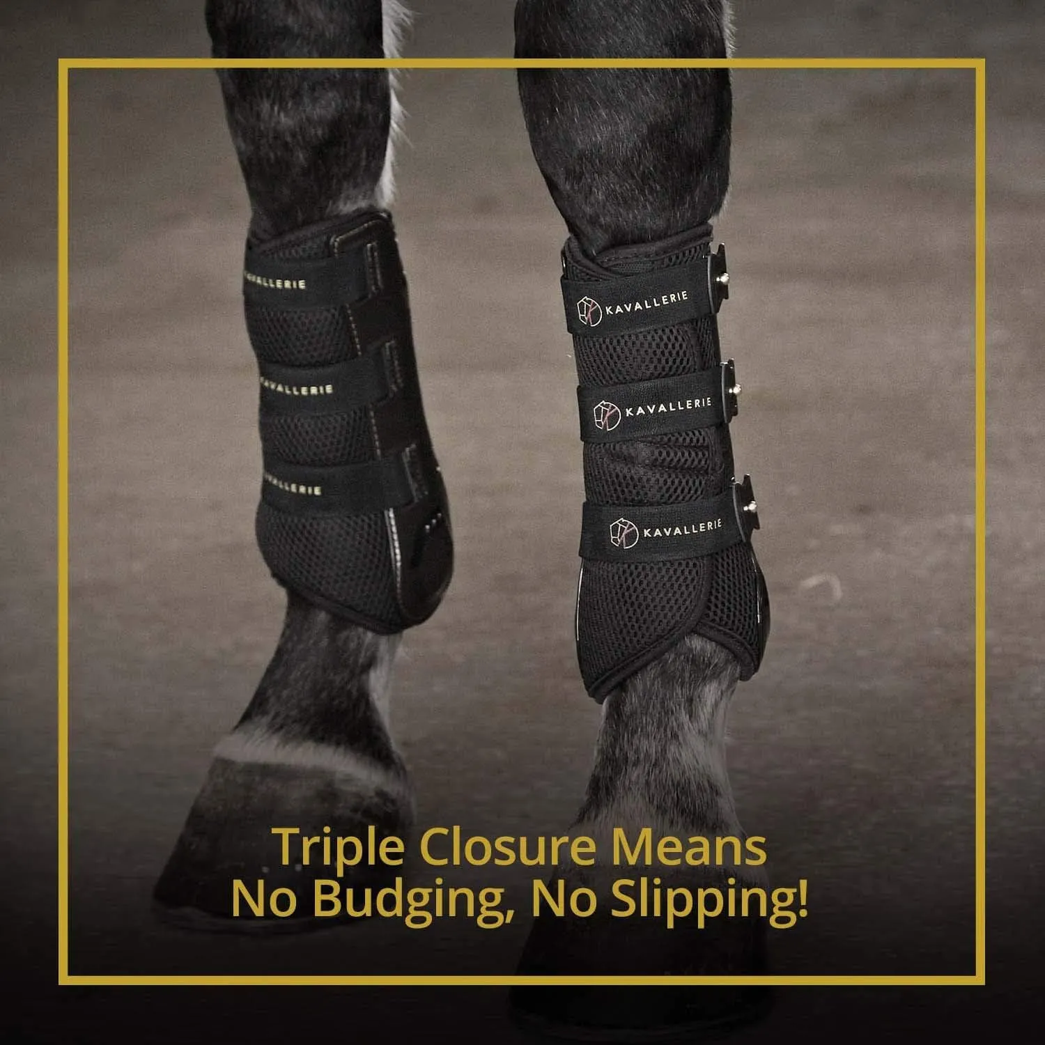 Kavallerie Classic Tendon Boots, Impact-Absorbing Material, Breathable & Evenly Distribute Pressure, Protect Tendon and Ligaments, Anti-Slip, Anti- Sore and Moisture Repellant Show Jumping Boots