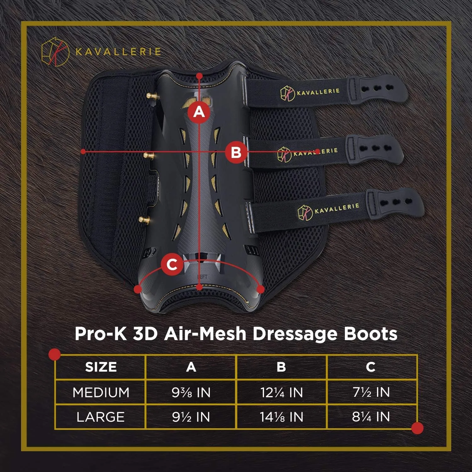 Kavallerie Classic Tendon Boots, Impact-Absorbing Material, Breathable & Evenly Distribute Pressure, Protect Tendon and Ligaments, Anti-Slip, Anti- Sore and Moisture Repellant Show Jumping Boots