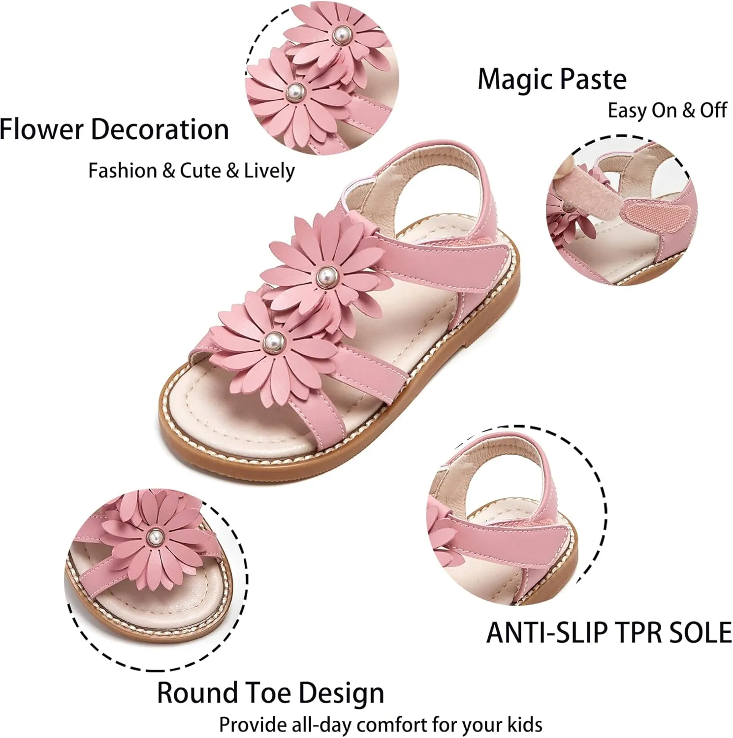 Kiderence Toddler Girls Sandals Little Girls Kids Shoes Girls Sandals Toddler
