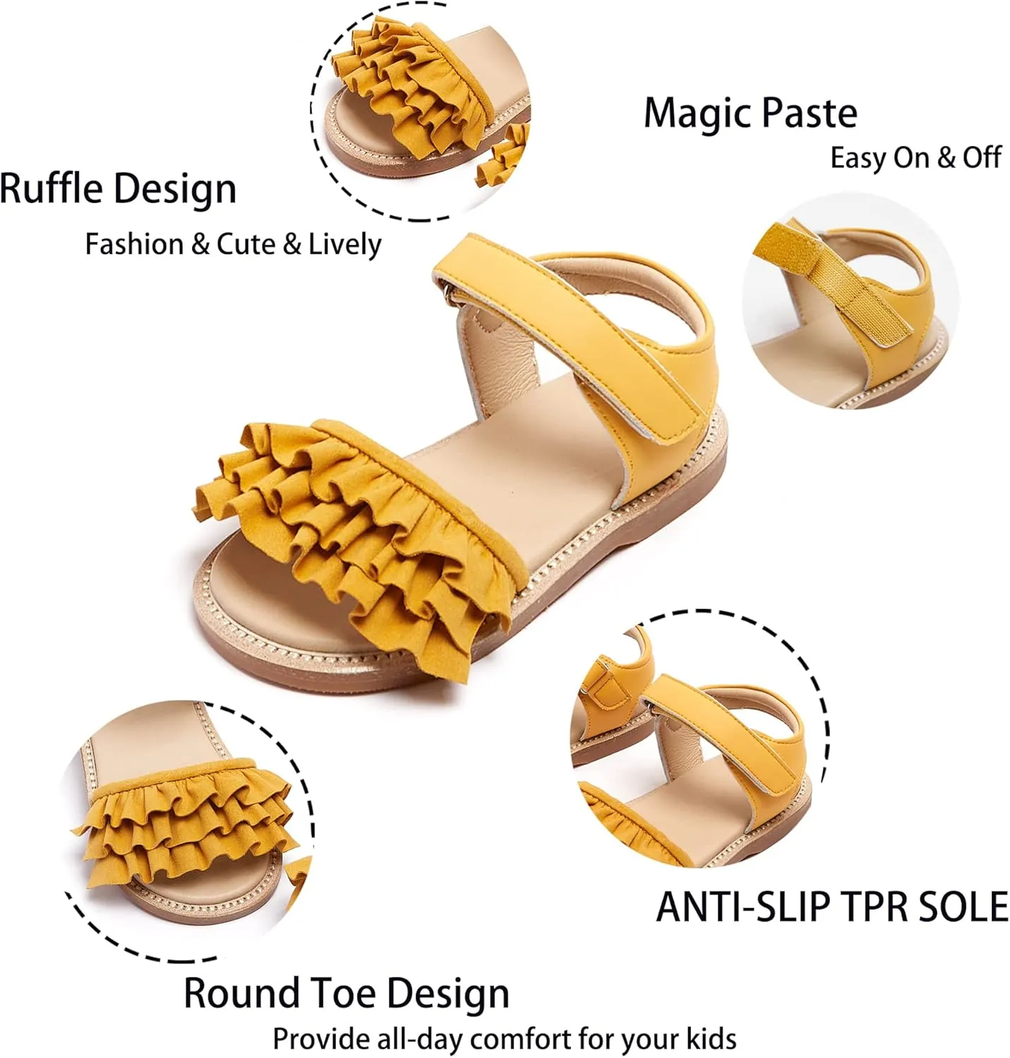 Kiderence Toddler Girls Sandals Little Girls Kids Shoes Girls Sandals Toddler
