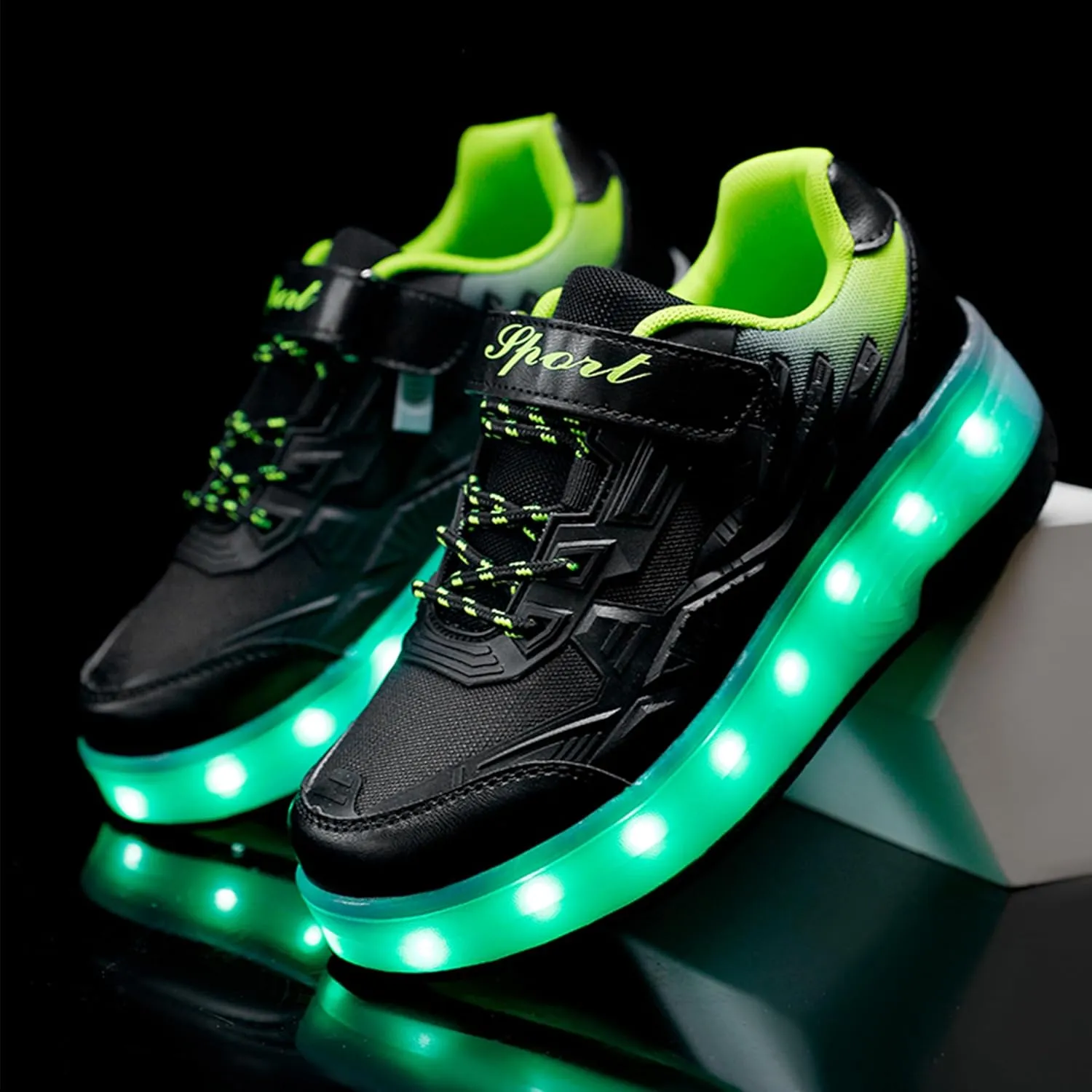 Kids Roller Skates - Roller Skate Shoes - Sneakers 2-in-1 Roller Shoes Suitable for Outdoor Sports Start The Adventure and Freedom Journey and Enjoy The Fun of Childhood