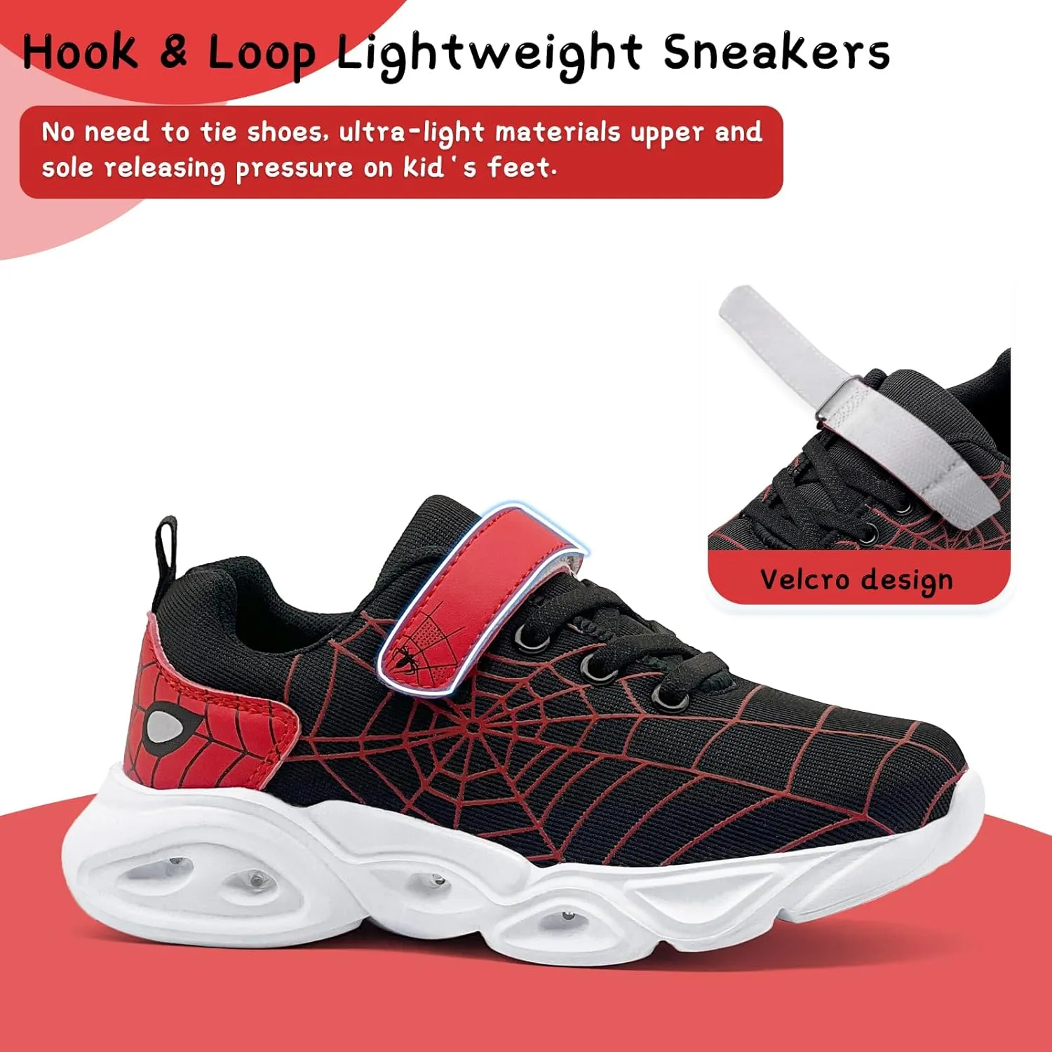 Kids Shoes Toddler Boys Girls Athletic Running Sports Sneakers Non-Slip Lightweight Sneakers Unisex Luminous Sneakers for Toddler/Little Kid