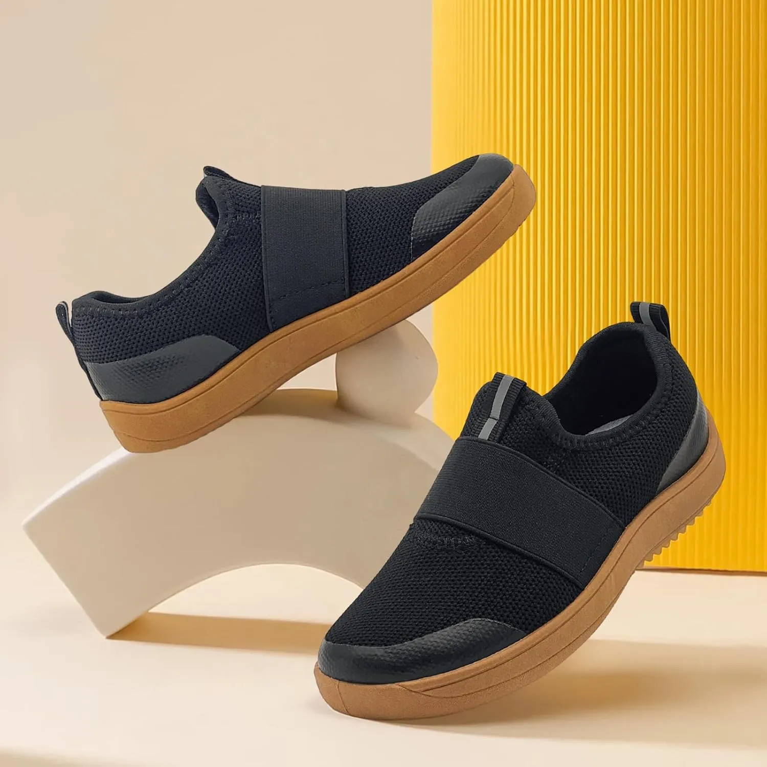 Kids Sneakers for Boys Girls Slip On Wide Toe Box Barefoot Shoes Toddler Minimalist Zero Drop Sneakers Breathable Tennis Walking Shoes