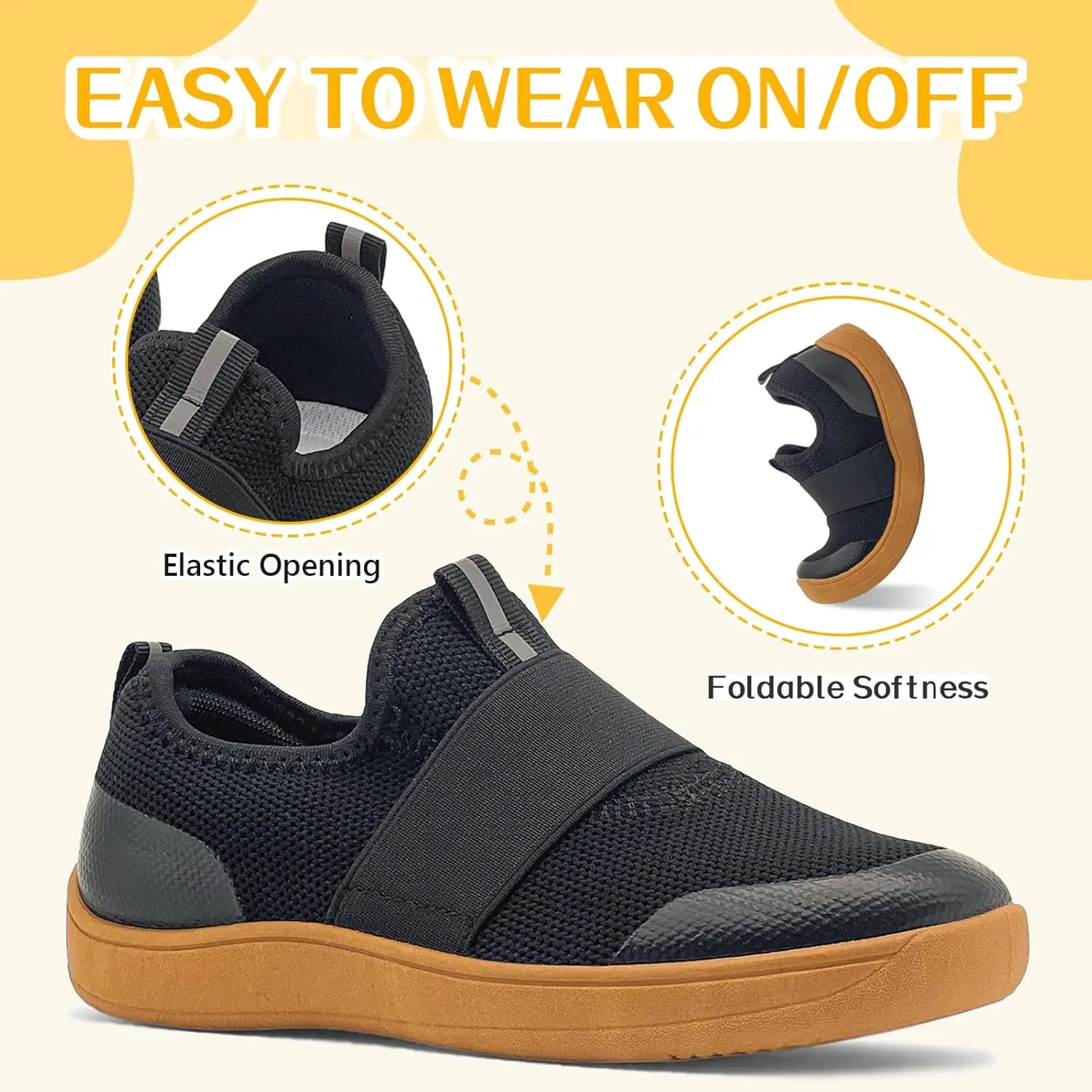 Kids Sneakers for Boys Girls Slip On Wide Toe Box Barefoot Shoes Toddler Minimalist Zero Drop Sneakers Breathable Tennis Walking Shoes