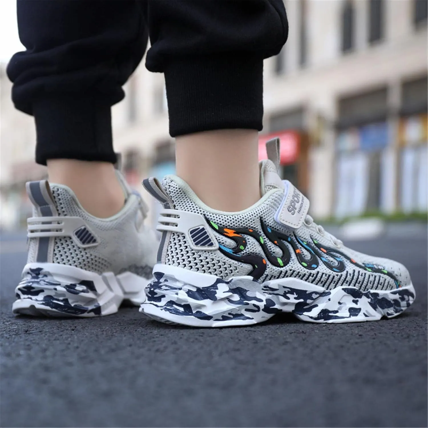 Kids Sneakers Lightweight Mesh Breathable Comfortable Running Tennis Athletic Boys Girls Shoes