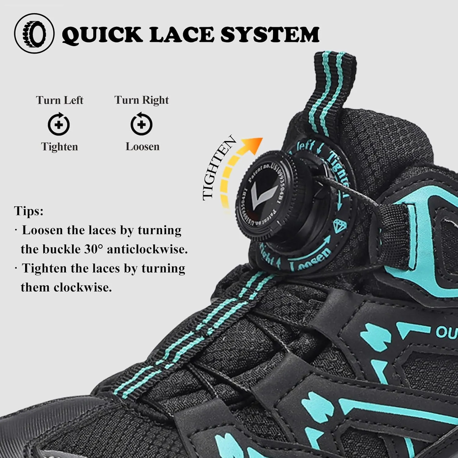 Kids Snow Boots Boys Girls Winter Shoes Warm Waterproof Slip Resistant Outdoor Hiking Walking Boot