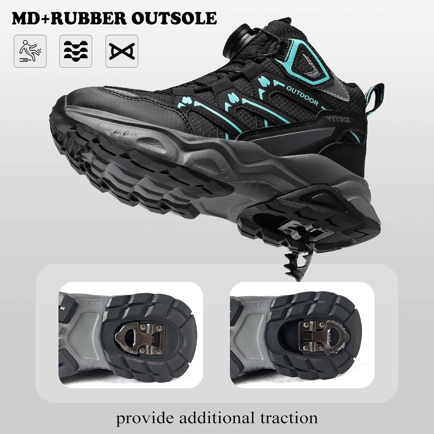 Kids Snow Boots Boys Girls Winter Shoes Warm Waterproof Slip Resistant Outdoor Hiking Walking Boot
