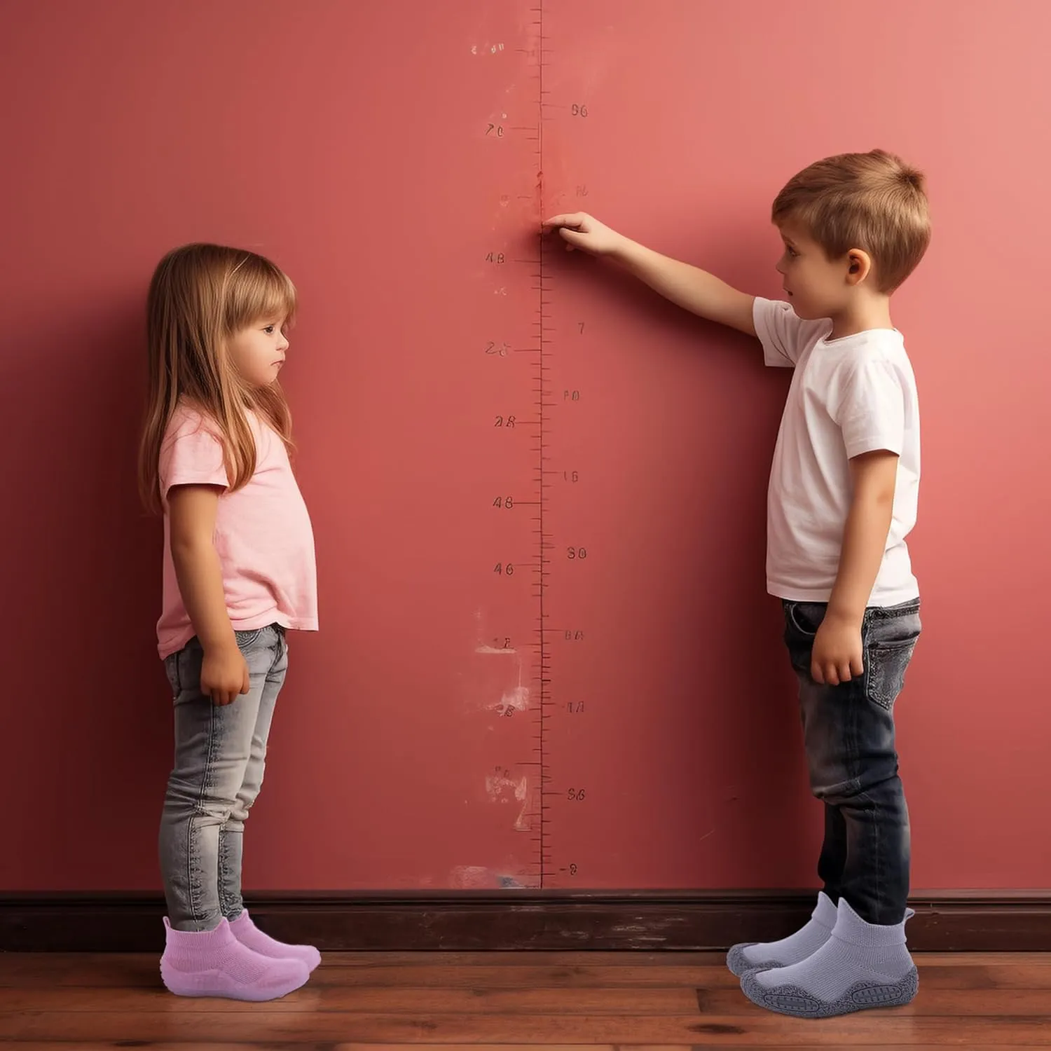 Kids Sock Shoes Non-Skid Sneakers Boys Girls Water Shoes Toddlers Babys Walking Shoes Soft Rubber Sole