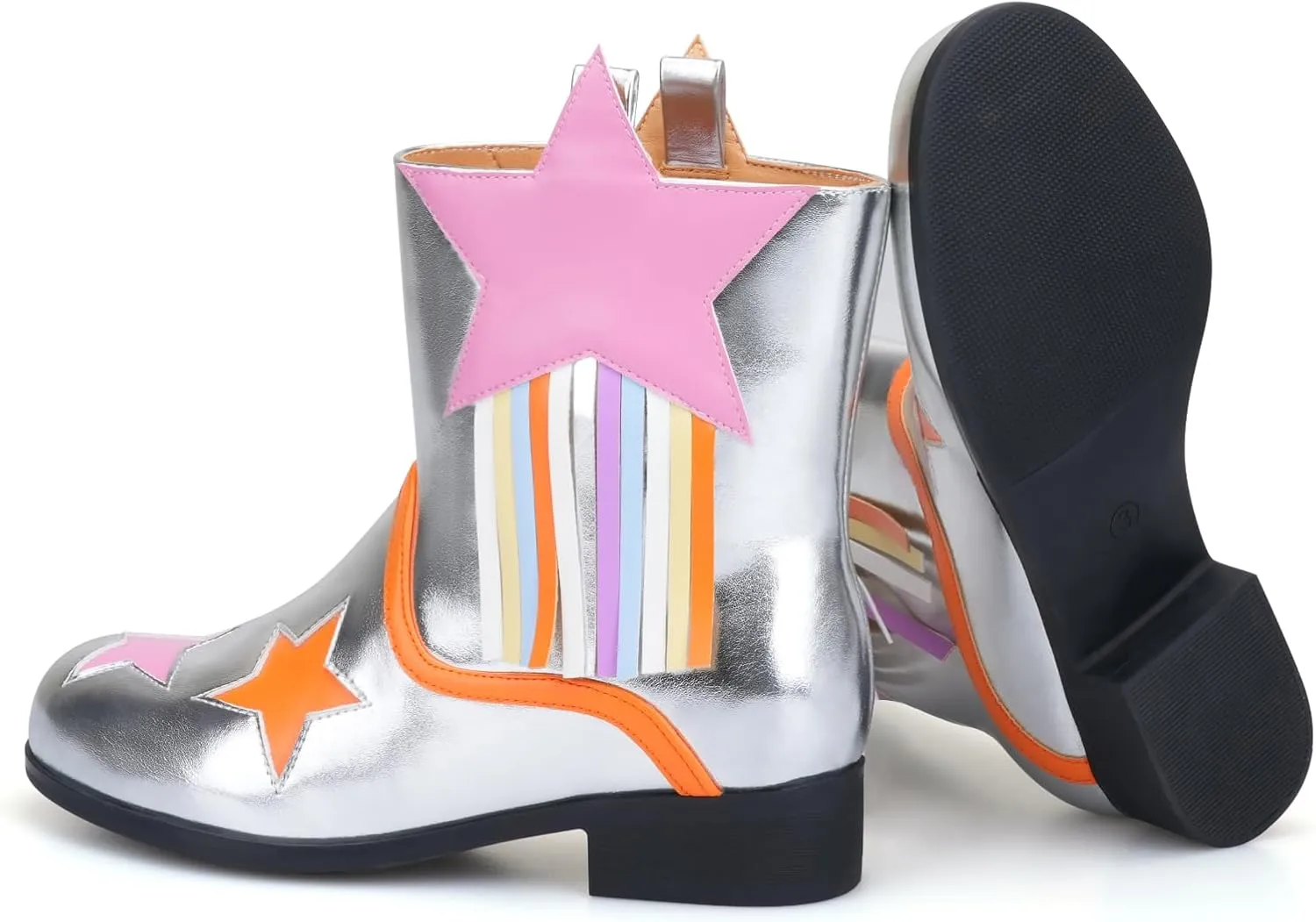 Kids Tassels Cowgirl Boots, Stars Girls Cowboy Boots, Toddler Pull on Cowboy Booties for Baby Western Shoes