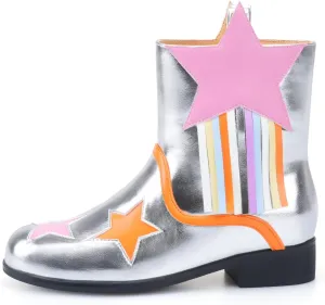 Kids Tassels Cowgirl Boots, Stars Girls Cowboy Boots, Toddler Pull on Cowboy Booties for Baby Western Shoes