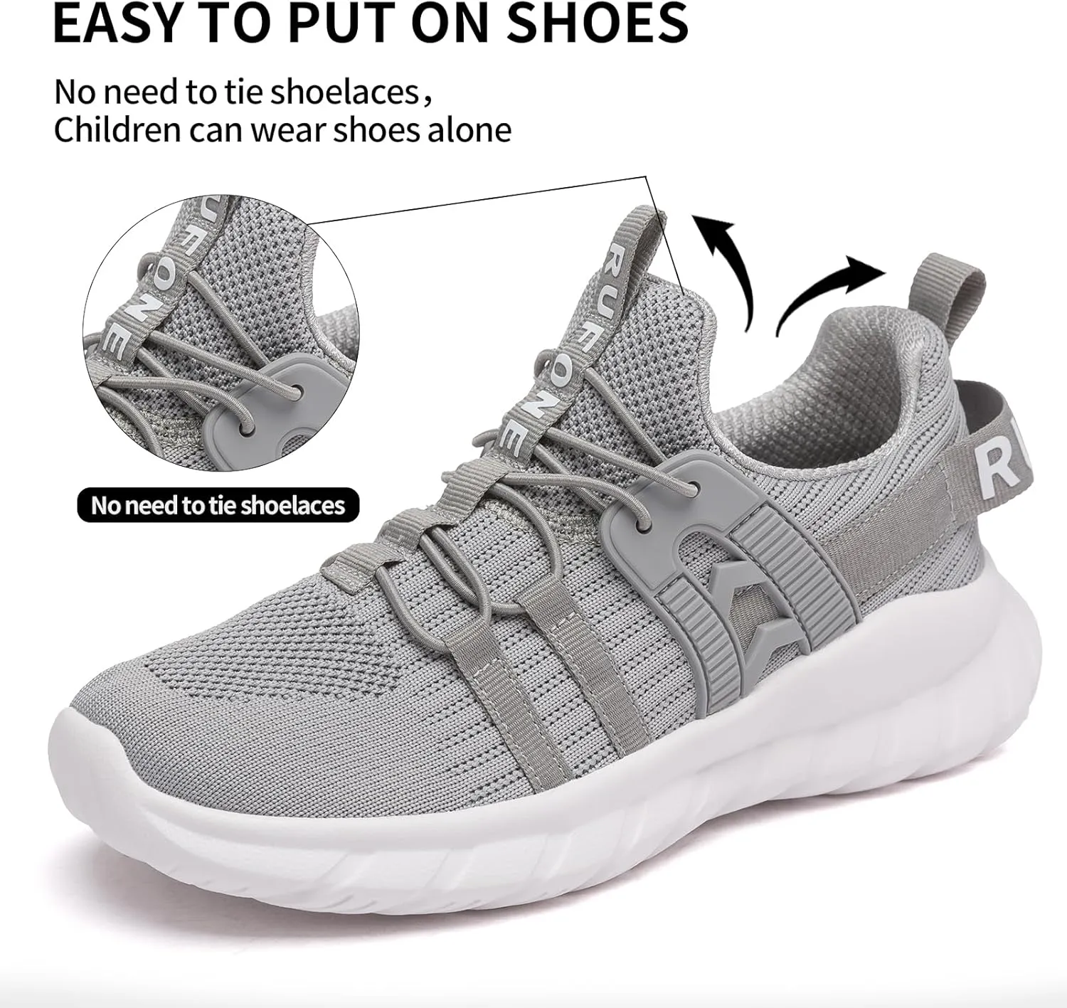 Kids Tennis Shoes for Boys Girls Lightweight Breathable Sneakers Running Athletic Shoes for Toddler/Little Kid/Big Kid