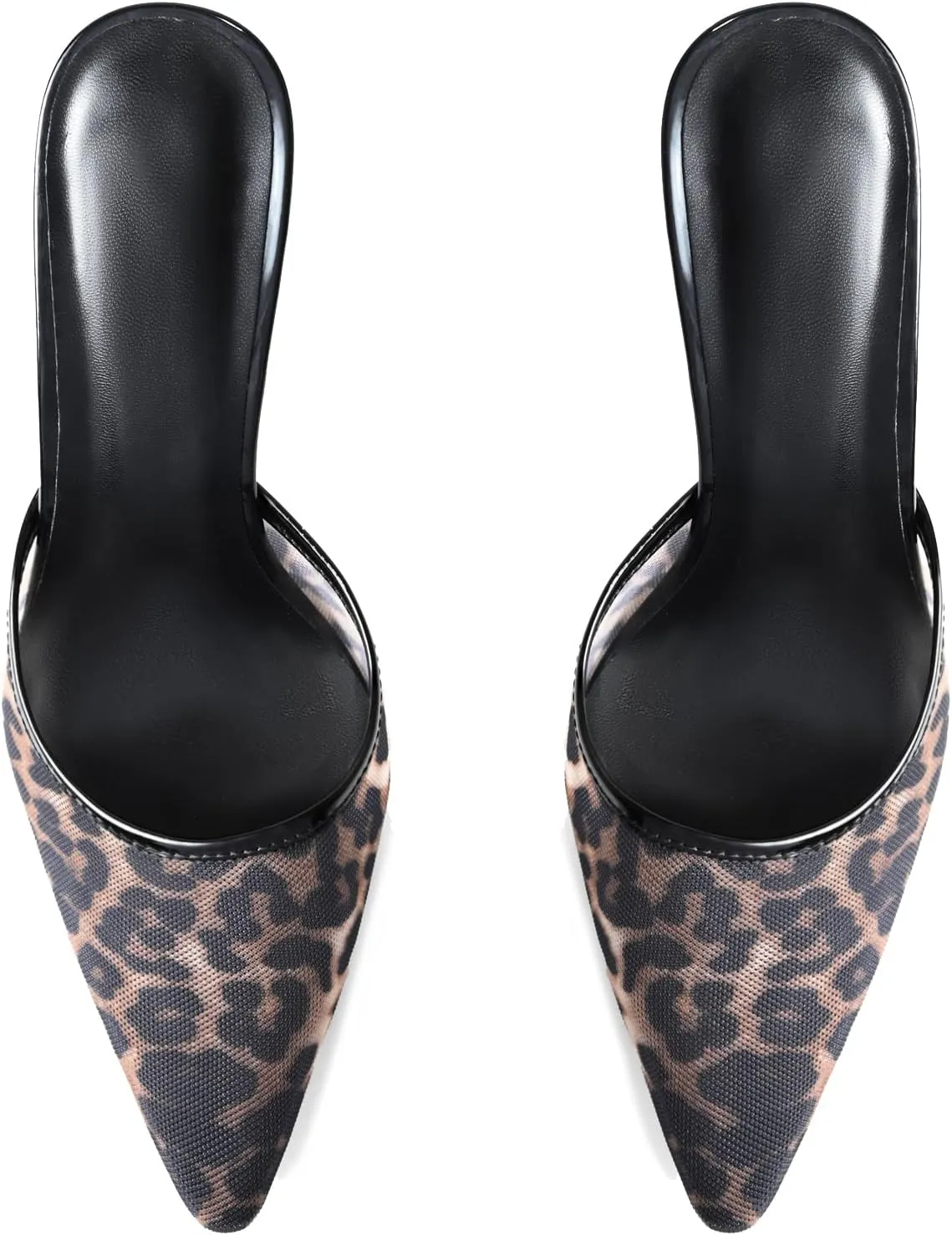 Kitten Heels for Women Pointed Toe Heels Studded Slip On Bow Heels Mules Faux Suede Sandals Kitten Heel Pumps