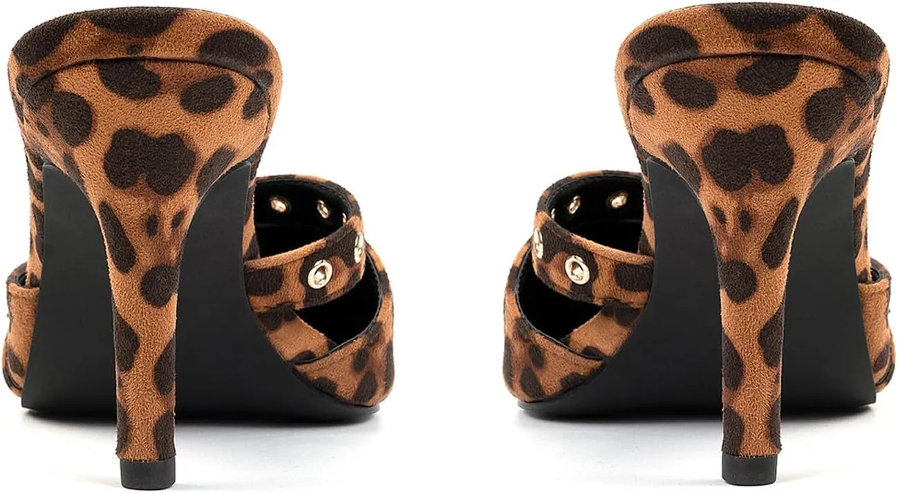 Kitten Heels for Women Pointed Toe Heels Studded Slip On Bow Heels Mules Faux Suede Sandals Kitten Heel Pumps