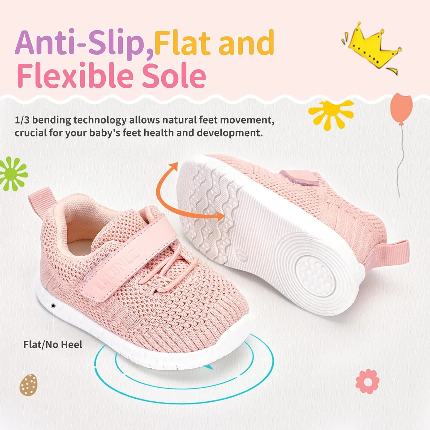 Knitted Slip-On Sneakers for Toddlers, Kids,Toddler Shoes, Baby Sneakers Girls Boys, Baby Walking Shoes, Non-Slip Fashion Baby Shoes, Lightweight Baby Socks Shoes,Daycare Shoes