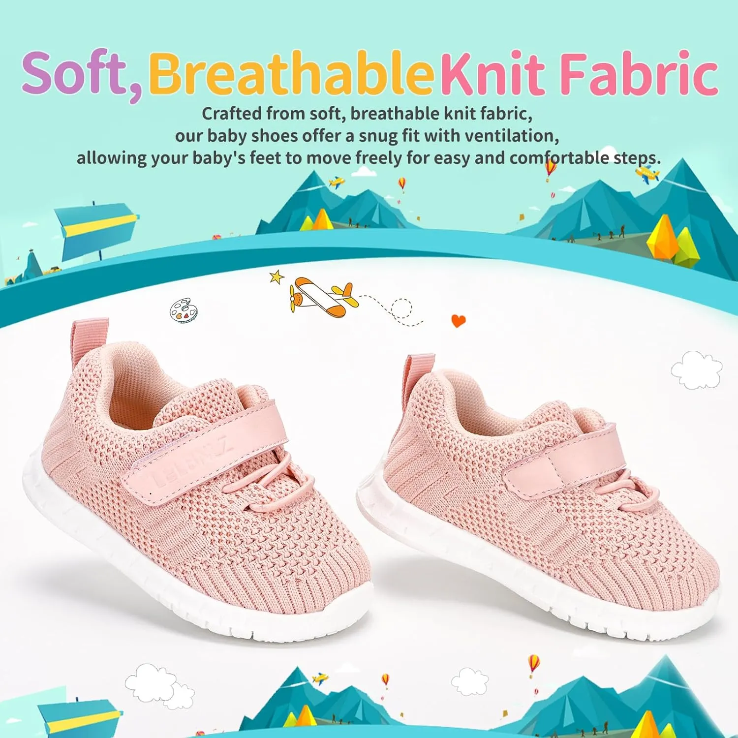 Knitted Slip-On Sneakers for Toddlers, Kids,Toddler Shoes, Baby Sneakers Girls Boys, Baby Walking Shoes, Non-Slip Fashion Baby Shoes, Lightweight Baby Socks Shoes,Daycare Shoes