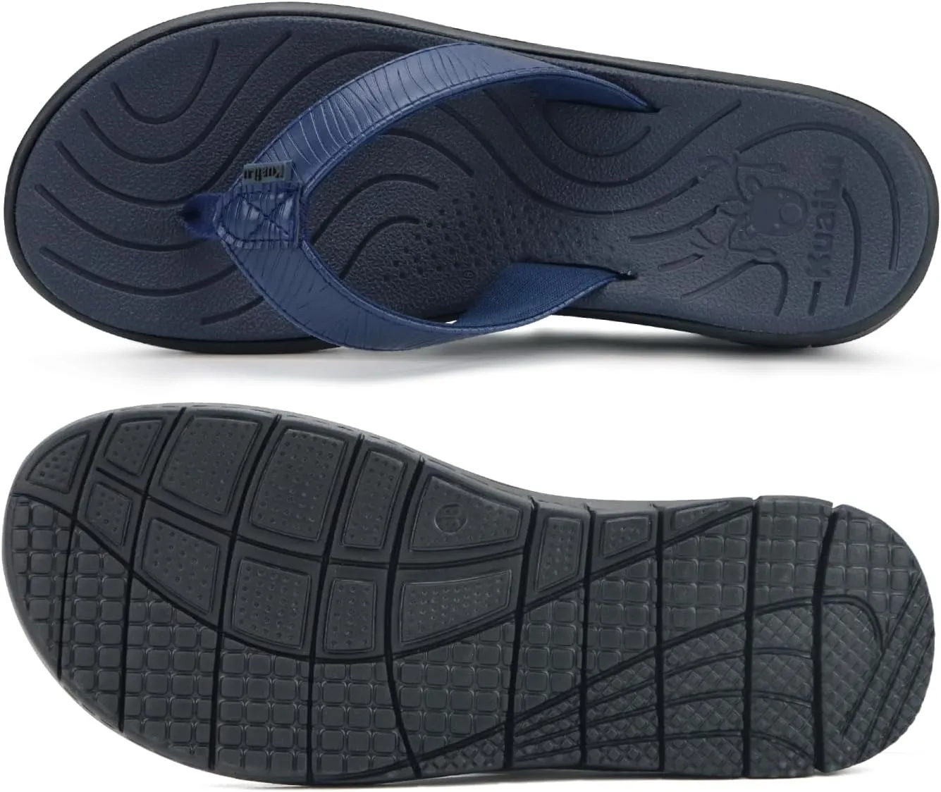 KuaiLu Comfortable Flip Flops for Women with Arch Support Summer Beach Walking Thong Sandals Slip On Indoor Outdoor