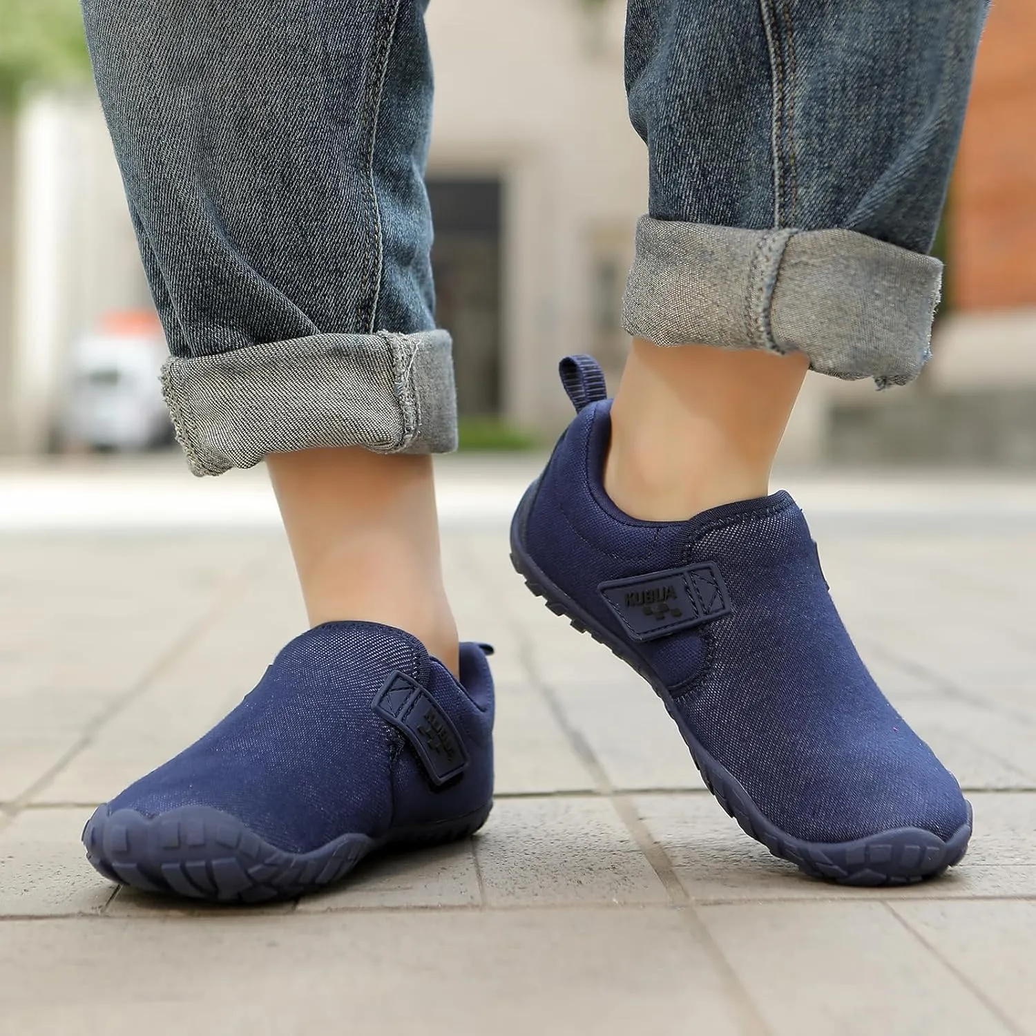 KUBUA Kids Barefoot Shoes Boys Girls Slip On Minimalist Sneakers for Walking Tennis Athletic Hiking Toddler Little Big Kid