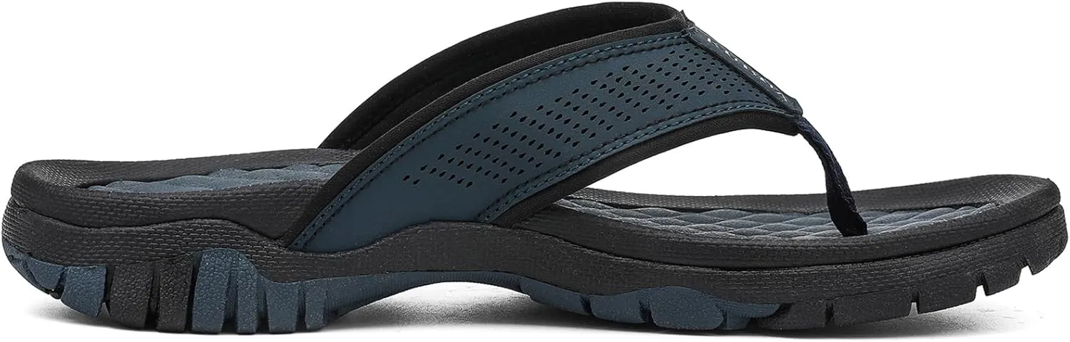KUBUA Men's Beach Flip-Flops Water Sandals Outdoor Athletic Thong Sandal Slippers