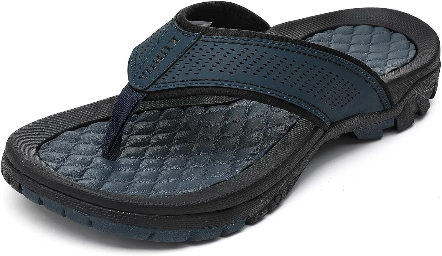 KUBUA Men's Beach Flip-Flops Water Sandals Outdoor Athletic Thong Sandal Slippers
