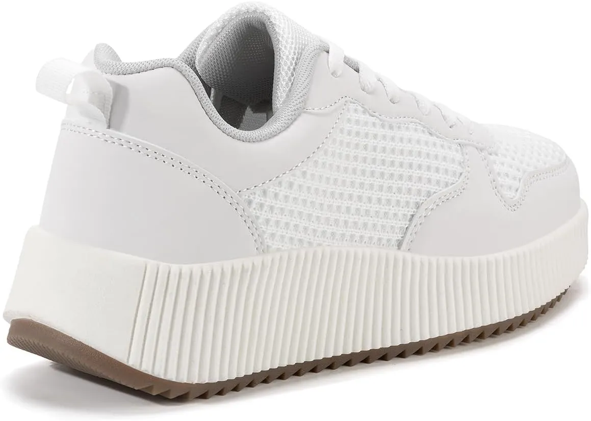 Kyedoo Women's Platform Chunky Sneakers Comfortable Casual Fashion Lace-up City Travel Walking Shoes