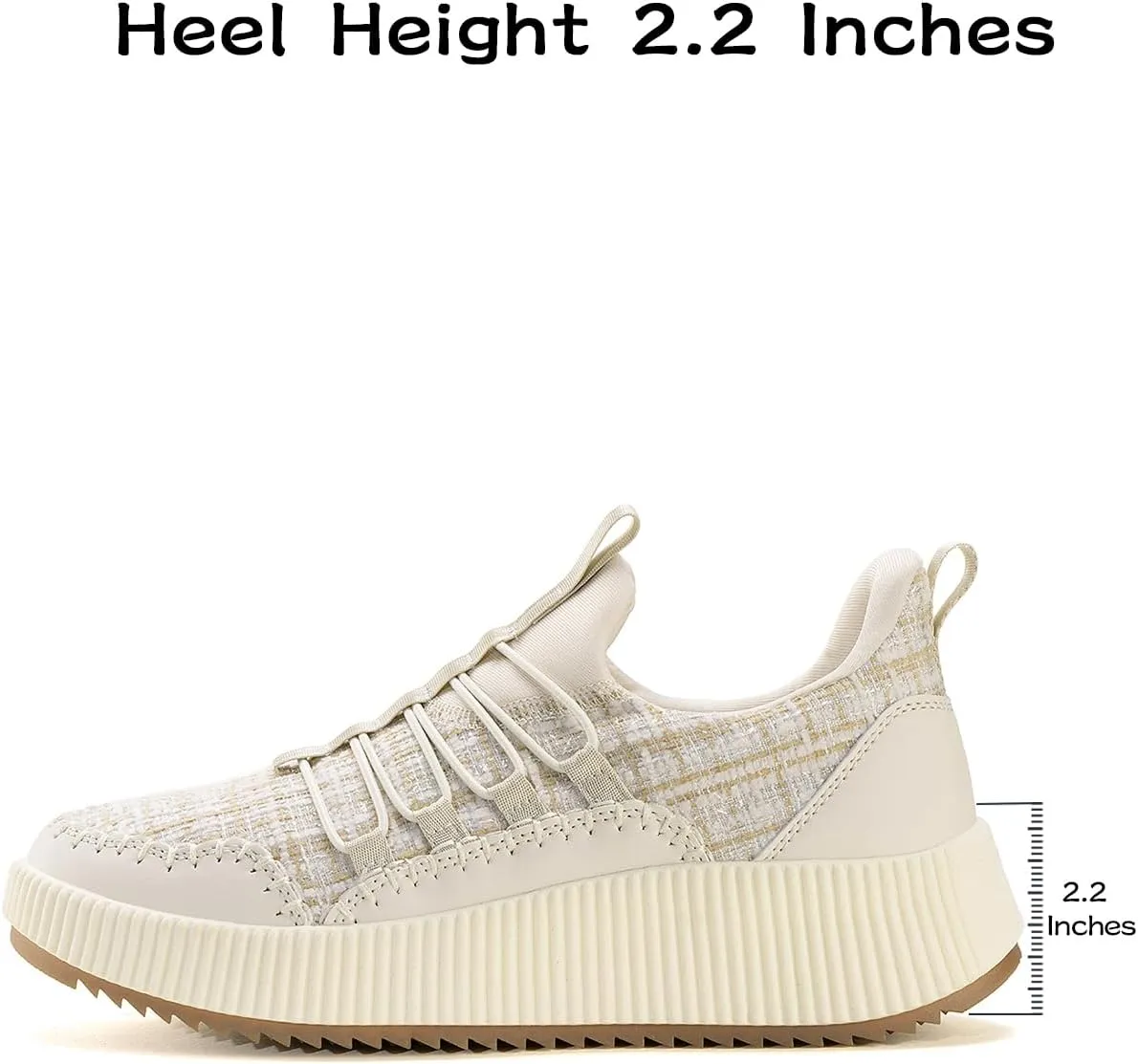 Kyedoo Women's Platform Chunky Sneakers Comfortable Casual Fashion Lace-up City Travel Walking Shoes