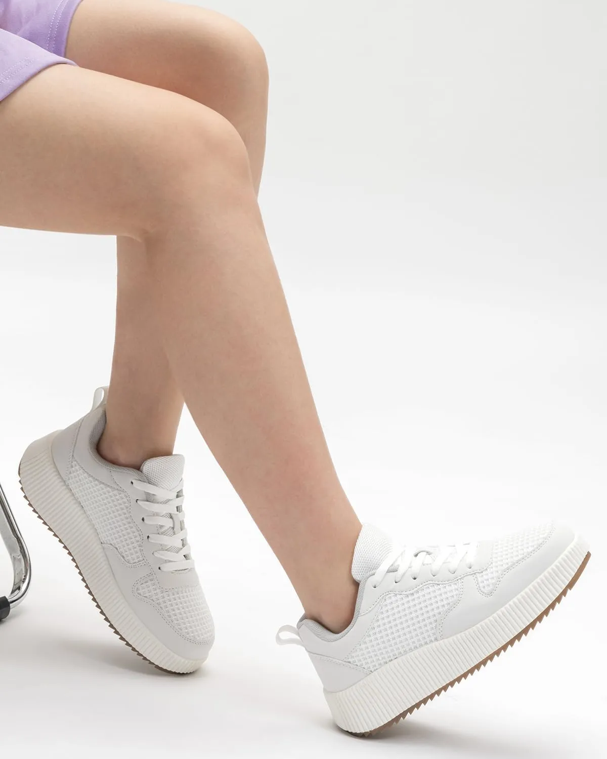 Kyedoo Women's Platform Chunky Sneakers Comfortable Casual Fashion Lace-up City Travel Walking Shoes