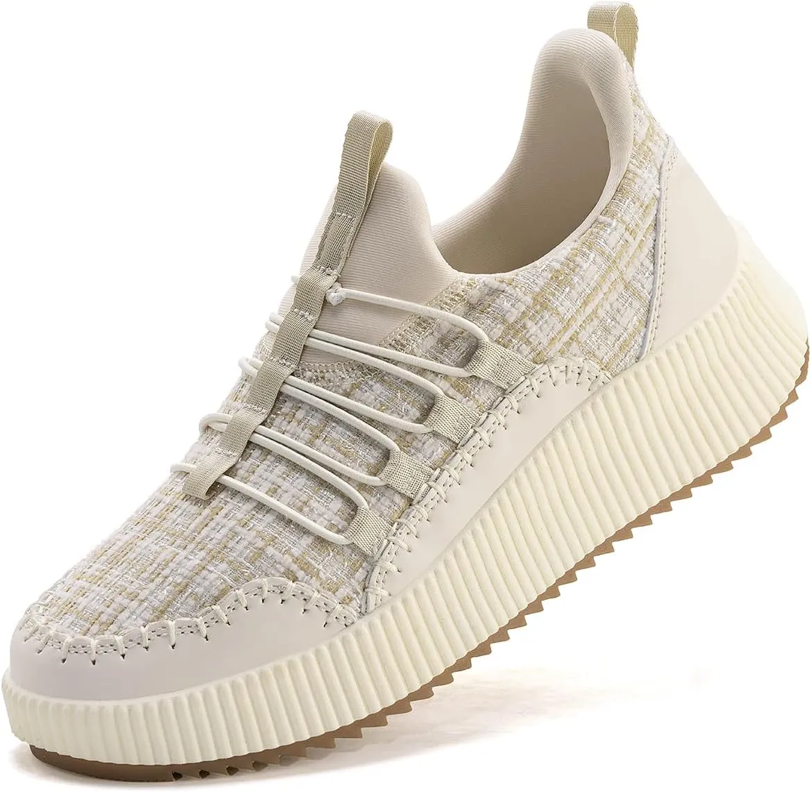 Kyedoo Women's Platform Chunky Sneakers Comfortable Casual Fashion Lace-up City Travel Walking Shoes