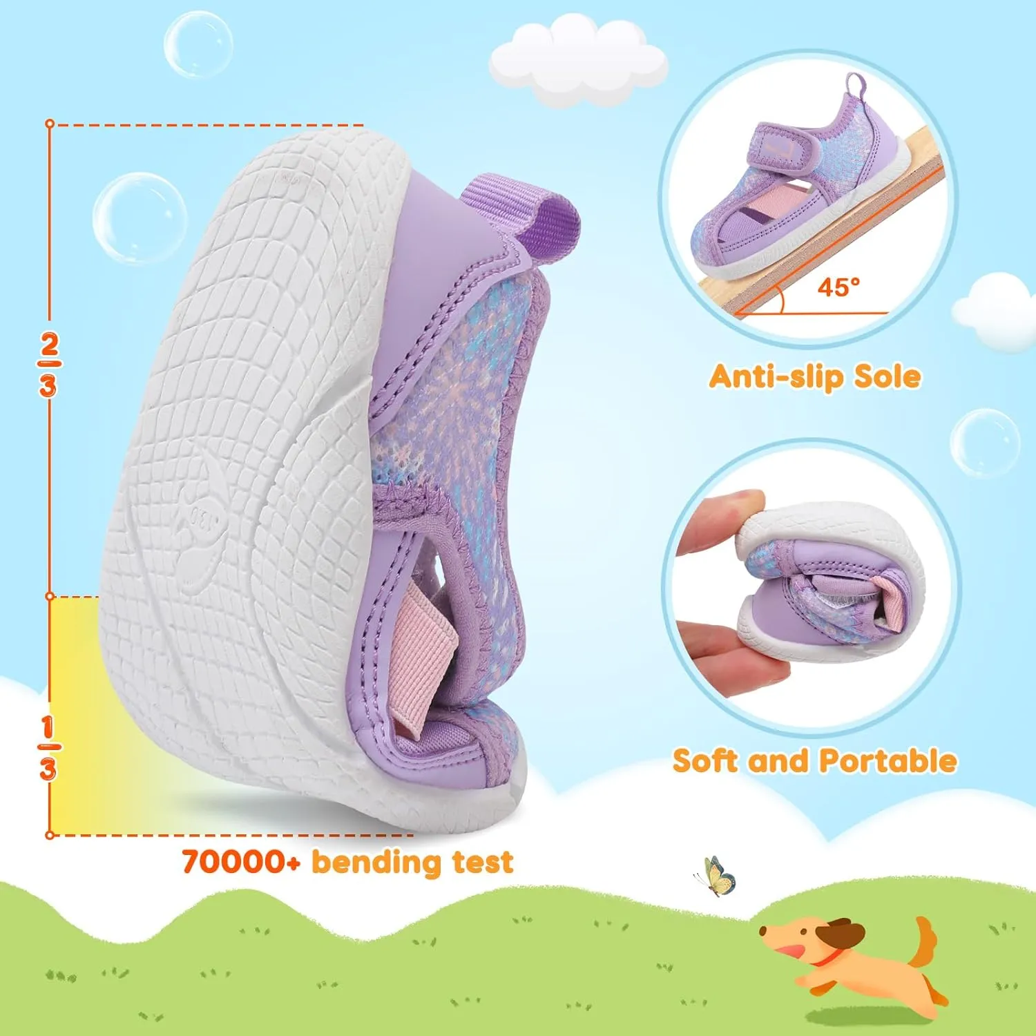 L-RUN Toddler Shoes Barefoot Kids Sneakers Wide Minimalist Boys Girls Summer Footwear for Indoor Outdoor Walking Running