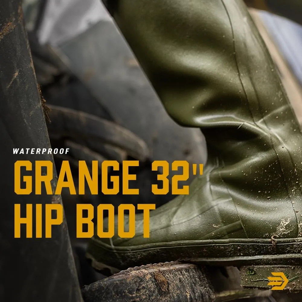 LaCrosse Grange 32" Rubber Boots for Men Featuring Waterproof Rubber, Slip-Resistant Design, Calf Harness, and Eva Footbed