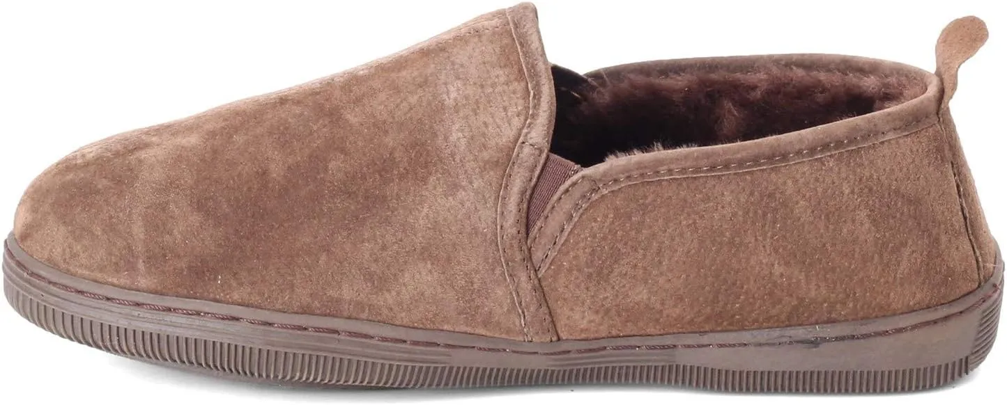 Lamo Men's Romeo Slip-on Shoe, Suede, Chestnut
