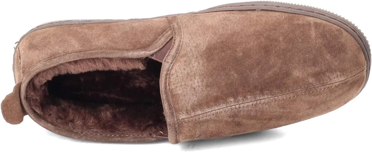 Lamo Men's Romeo Slip-on Shoe, Suede, Chestnut