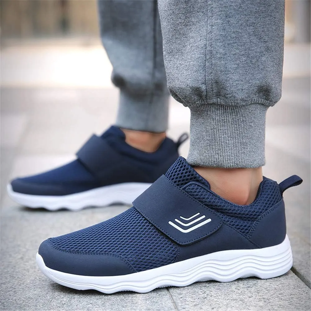 LEADER SHOW Men's Casual Comfort Walking Shoes Ultralight Flats Non-Slip Hook & Loop Fashion Sneakers