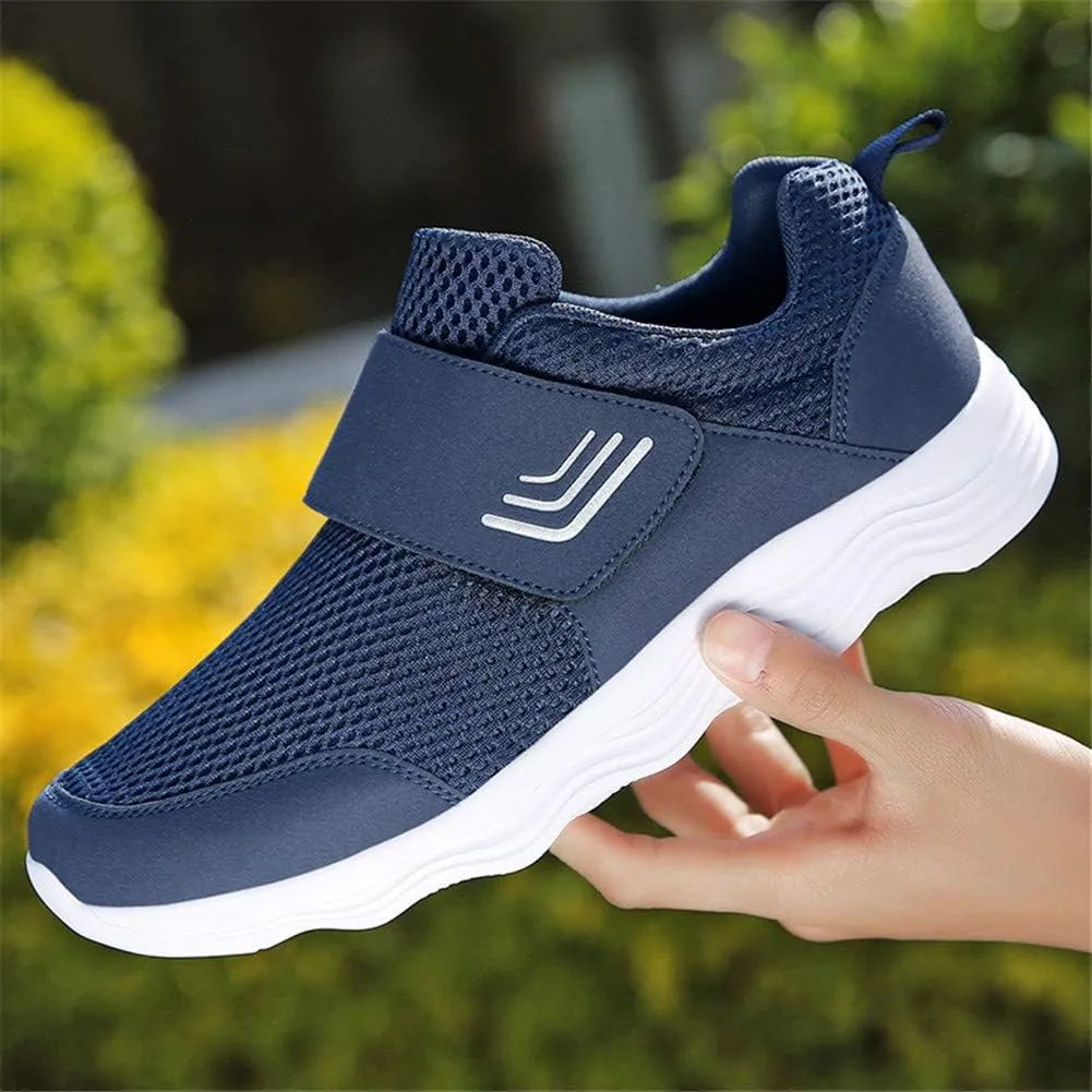 LEADER SHOW Men's Casual Comfort Walking Shoes Ultralight Flats Non-Slip Hook & Loop Fashion Sneakers