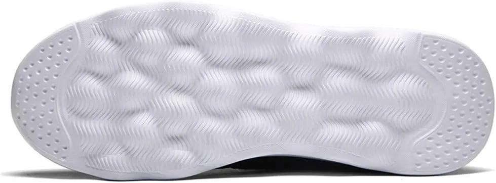 LEADER SHOW Men's Casual Comfort Walking Shoes Ultralight Flats Non-Slip Hook & Loop Fashion Sneakers