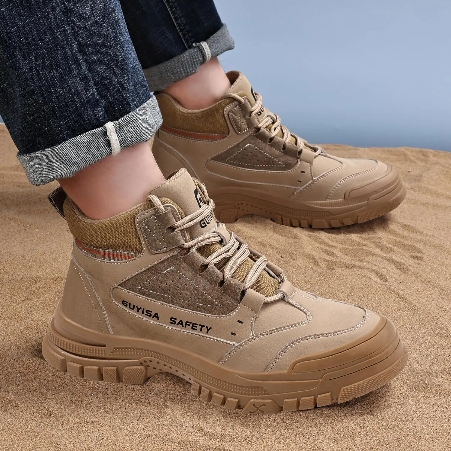 Lightweight Work Safety Shoes Steel Toe Industry Construction Slip Resistant Sneakers