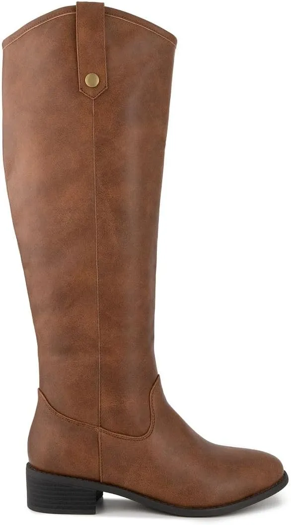 LONDON FOG Womens Irie Riding Boot, Regular and Wide Calf colors available