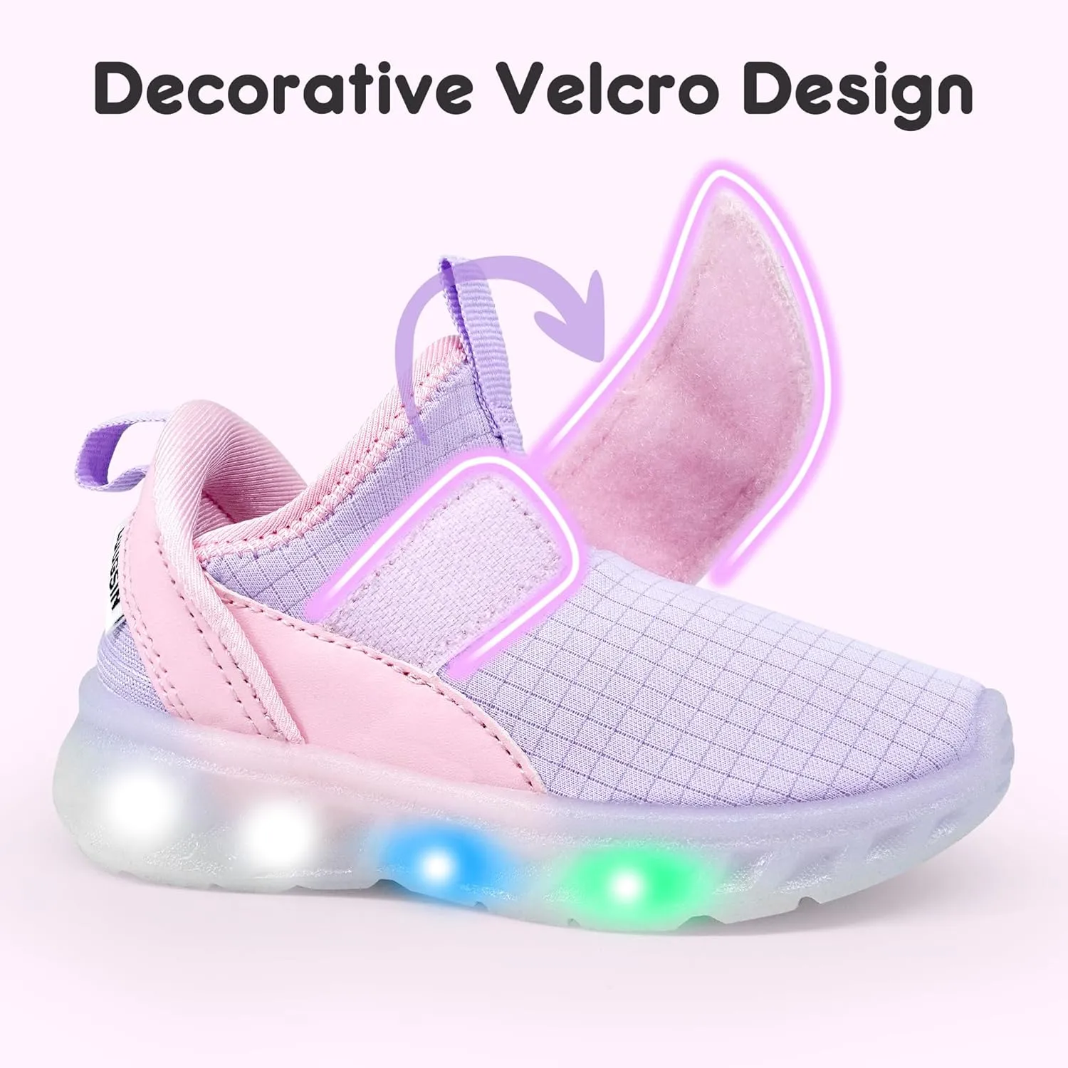 LOUGSIN Boys Girls Light Up Shoes Lightweight Breathable Comfort Tennis Zyteo Walking Running Sneakers for Toddler Little Kids