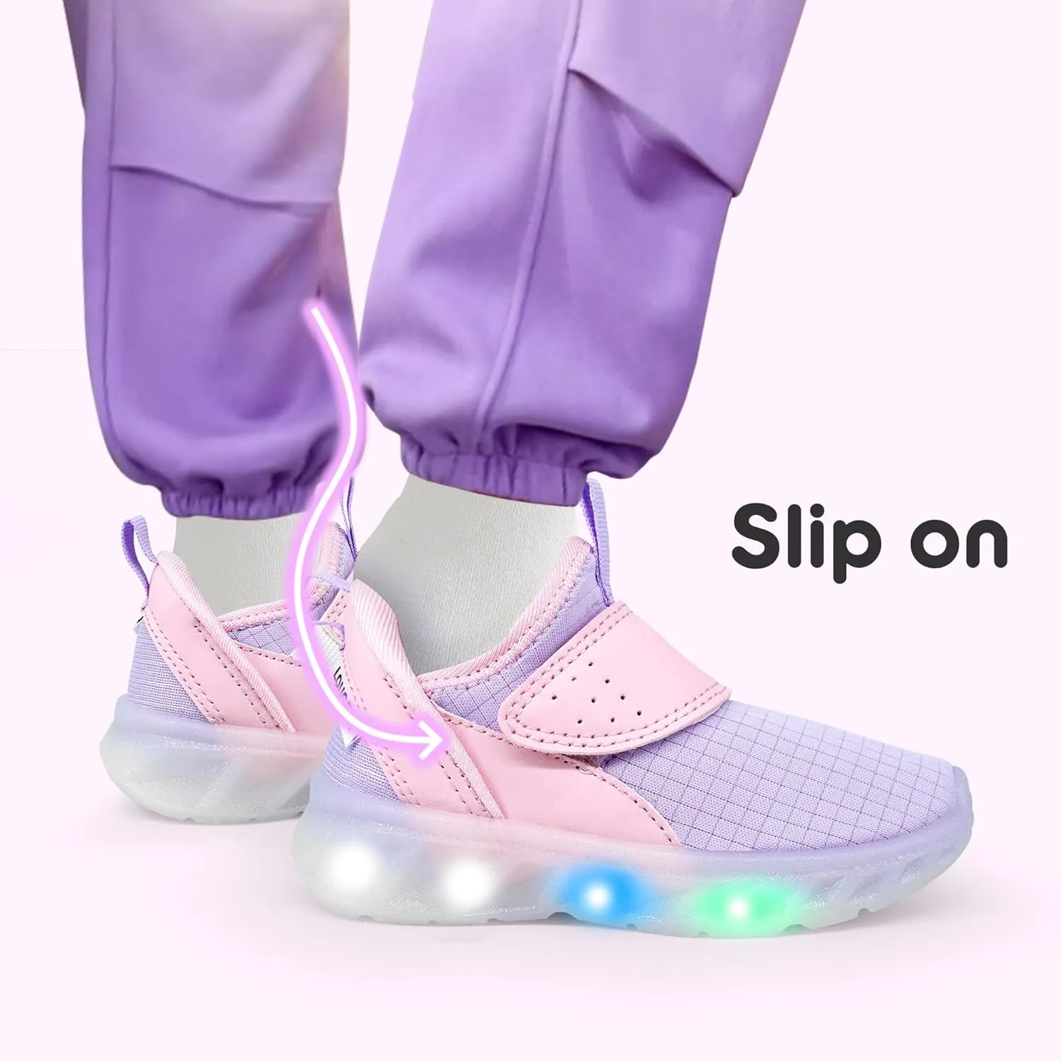 LOUGSIN Boys Girls Light Up Shoes Lightweight Breathable Comfort Tennis Zyteo Walking Running Sneakers for Toddler Little Kids
