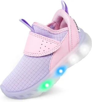 LOUGSIN Boys Girls Light Up Shoes Lightweight Breathable Comfort Tennis Zyteo Walking Running Sneakers for Toddler Little Kids