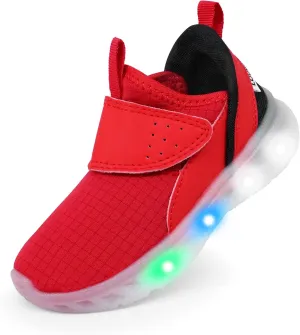 LOUGSIN Boys Girls Light Up Shoes Lightweight Breathable Comfort Tennis Zyteo Walking Running Sneakers for Toddler Little Kids