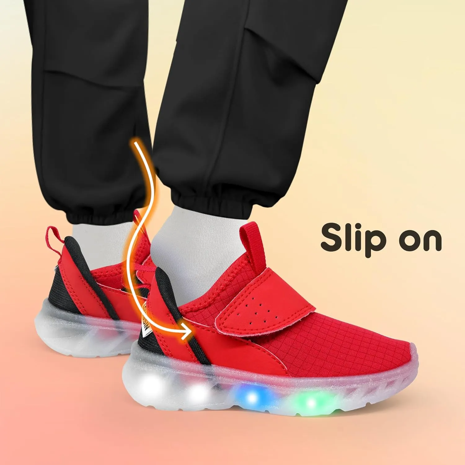 LOUGSIN Boys Girls Light Up Shoes Lightweight Breathable Comfort Tennis Zyteo Walking Running Sneakers for Toddler Little Kids