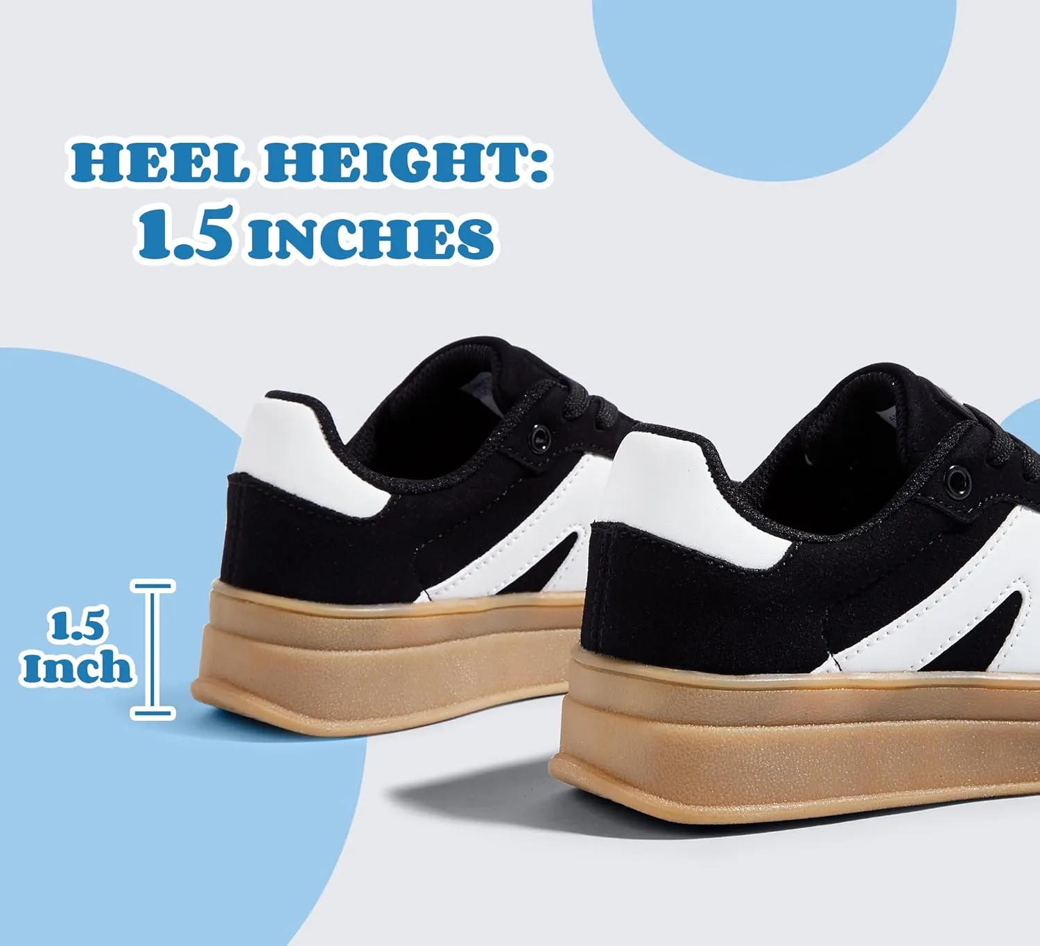 LUCKY STEP Boys Girls Platform Sneakers Fashion Casual Non Slip Walking Shoes Classic Retro Tennis Sneaker for Big Kids